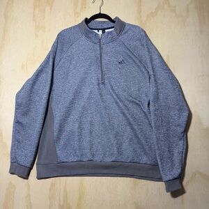 adidas Men’s 2XL Quarter Zip Pullover Gray RC Logo Athletic Golf Sweatshir